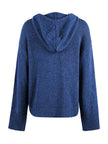 Hooded Cardigan Women Cotton Blend Button Front Tailored Fit