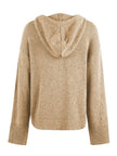 Hooded Cardigan Women Cotton Blend Button Front Tailored Fit