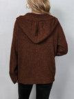 Hooded Cardigan Women Cotton Blend Button Front Tailored Fit