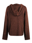 Hooded Cardigan Women Cotton Blend Button Front Tailored Fit
