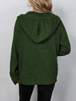 Hooded Cardigan Women Cotton Blend Button Front Tailored Fit