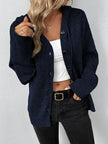 Hooded Cardigan Women Cotton Blend Button Front Tailored Fit