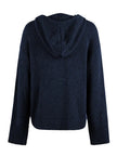 Hooded Cardigan Women Cotton Blend Button Front Tailored Fit