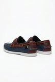Men's FJØRNA nautical boat shoes with PU upper, deck style, featuring a classic design perfect for casual maritime wear.