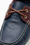 FJØRNA men's nautical boat shoes with PU upper, deck shoes featuring classic design and slip-on style for casual maritime wear.
