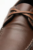 FJØRNA men's nautical boat shoes with PU upper, featuring classic deck shoe design in a refined spring style.