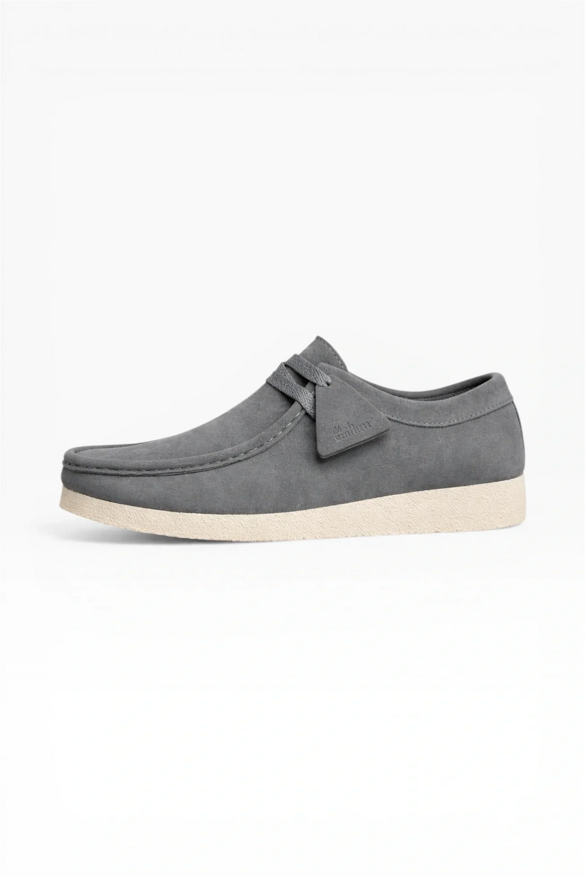 FJØRNA men's casual cushioned trainers in light gray, designed for all-day comfort and lightweight wear.