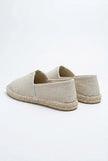 FJØRNA men's linen espadrille slip-on shoes with lightweight design, perfect for summer, shown in a side view.