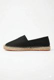 Men's linen slip-on espadrille shoes by FJØRNA, lightweight summer footwear with woven fabric and rubber sole.