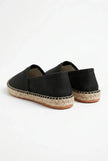 Men's linen slip-on espadrille shoes by FJØRNA, lightweight summer espadrilles with woven fabric and flexible sole, casual footwear.
