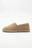 Men's linen espadrille slip-on shoes by FJØRNA, lightweight summer espadrilles with woven fabric and rubber sole, casual footwear.