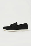 FJØRNA men's slip-on loafers with PU finish, smart casual shoes shown from a side angle on a neutral background.