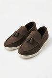 Men's slip-on loafers by FJØRNA with a PU finish, featuring a sleek casual design and comfortable fit.