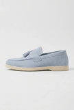 FJØRNA men's slip-on loafers with a PU finish, showcasing a sleek, smart casual shoe design in a neutral color.