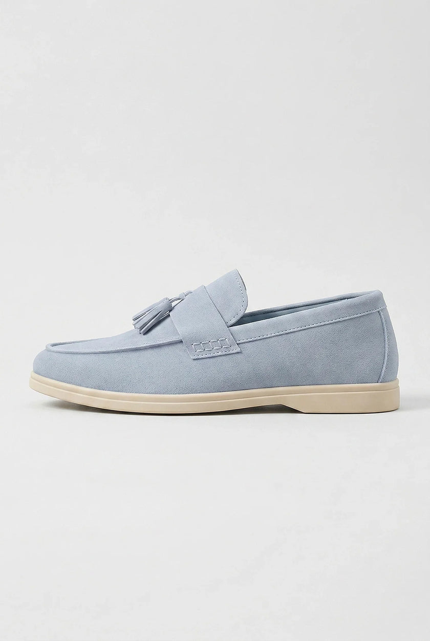 FJØRNA men's slip-on loafers with a PU finish, showcasing a sleek, smart casual shoe design in a neutral color.