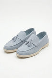 Men's slip-on loafers by FJØRNA with a PU finish, featuring a sleek smart casual design and comfortable fit.