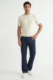 Men's straight chino trousers by FJØRNA, tailored business smart pants with a structured fit, shown in a formal front view.
