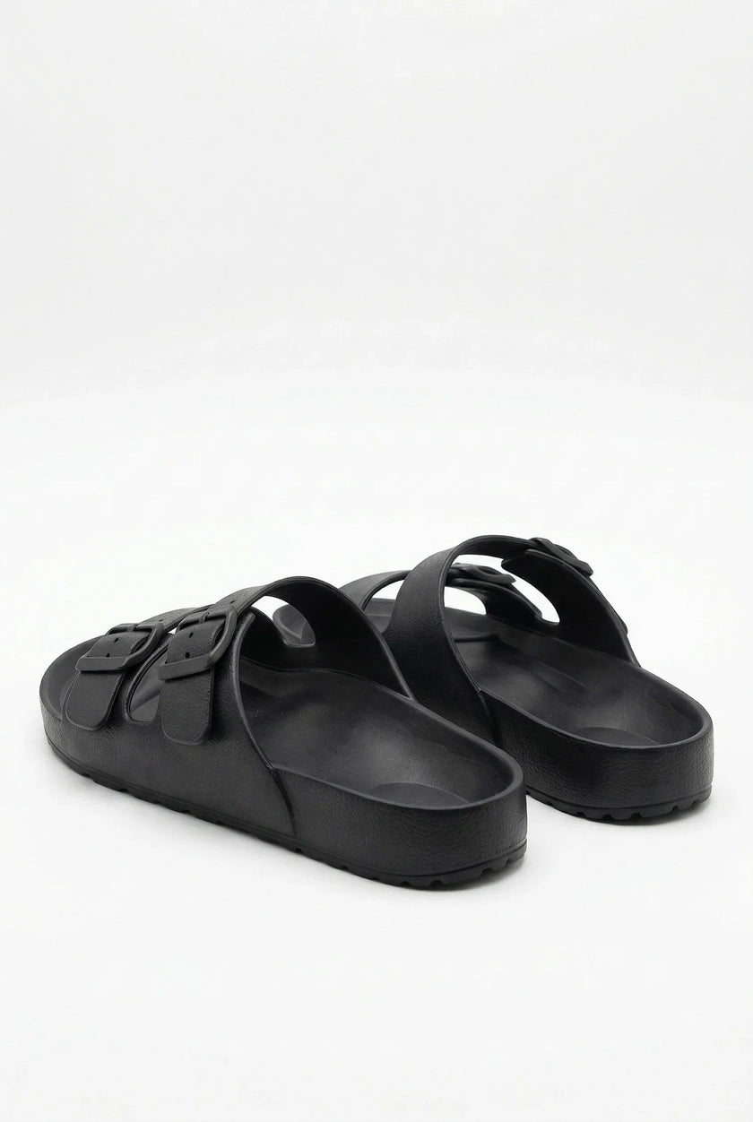 FJØRNA men's adjustable strap cushioned summer sandals with casual design, featuring comfortable soles and stylish straps.