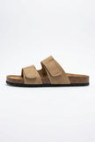 Men's FJØRNA two-strap memory foam fisherman sandals with adjustable straps, designed for summer comfort and casual wear.