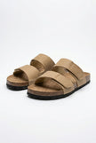 FJØRNA men's two-strap memory foam fisherman sandals with adjustable straps, perfect for summer outdoor wear.