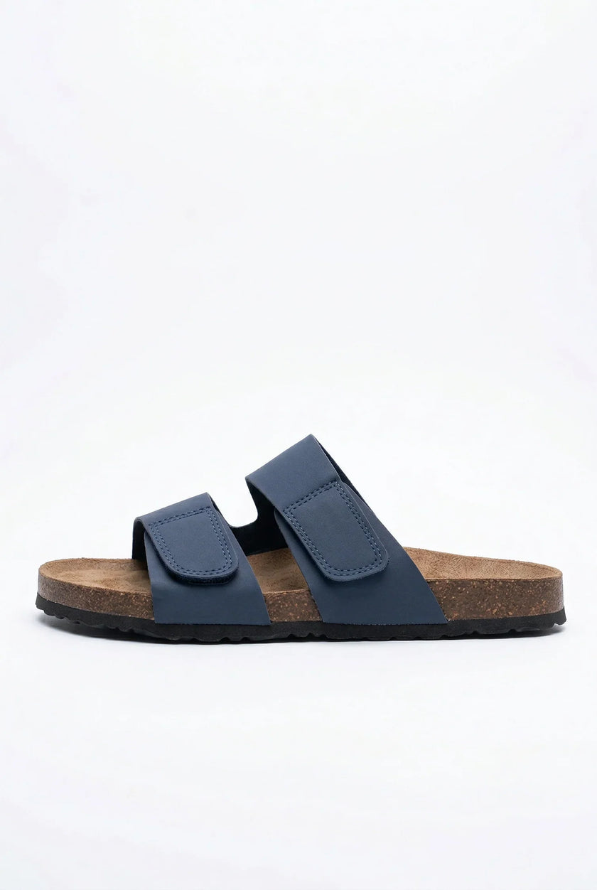 FJØRNA men's two-strap memory foam fisherman sandals with adjustable straps, comfortable summer shoes for men.