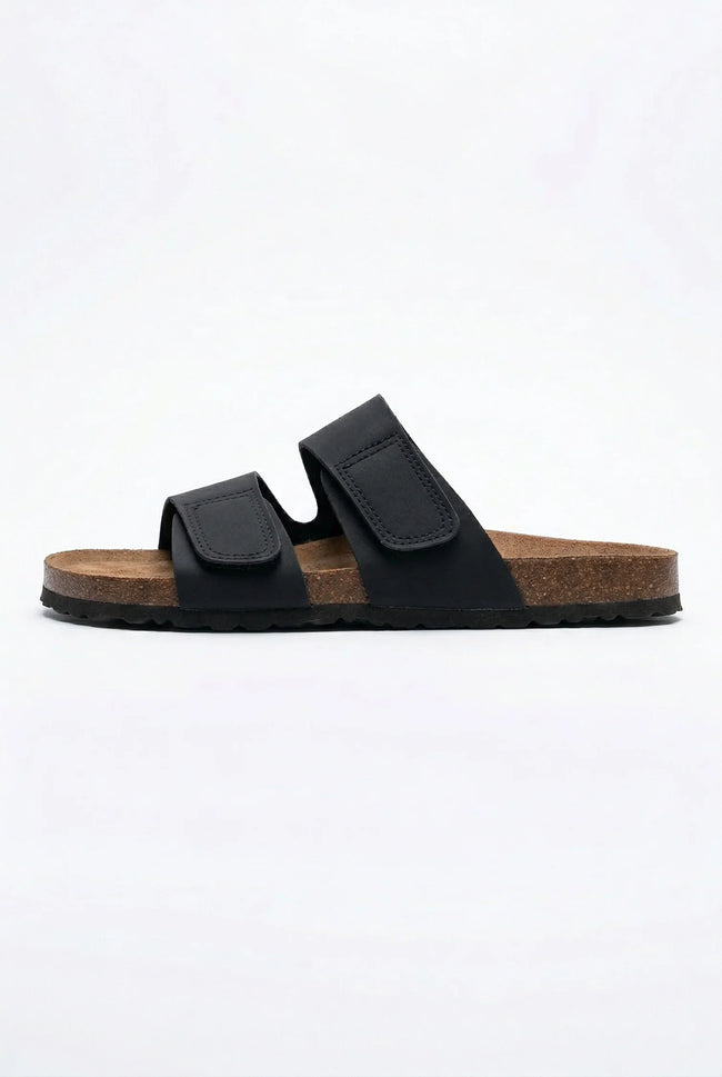 Men's FJØRNA two-strap memory foam fisherman sandals with adjustable straps, summer footwear, casual and comfortable shoes for men.
