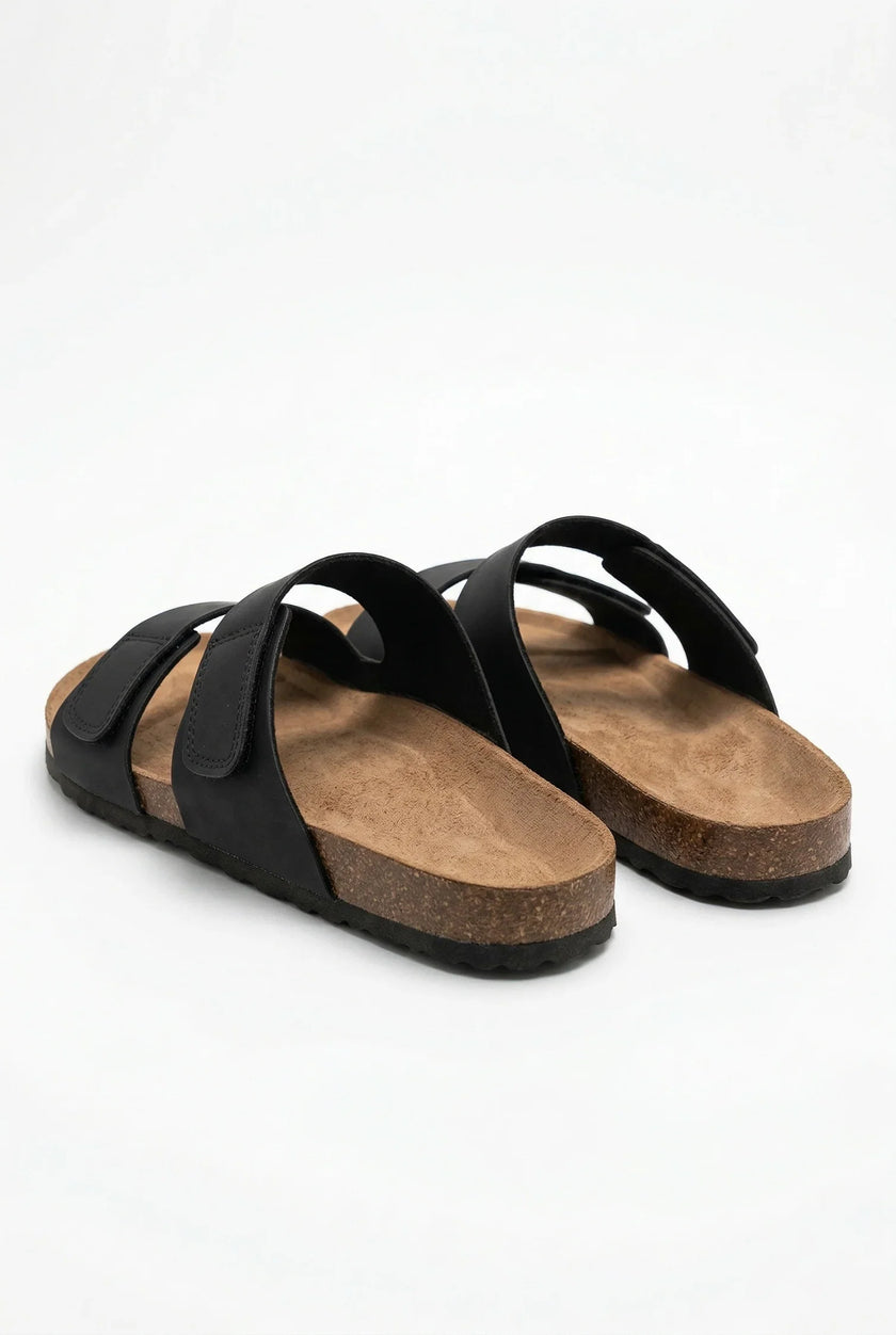 FJØRNA men's two-strap memory foam fisherman sandals with adjustable straps and comfortable summer footwear for men.
