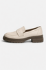 FJØRNA women’s chunky platform loafers with block sole, casual slip-on shoes in neutral tones, perfect for spring outfits.