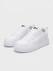 FJØRNA men's minimalist white trainers shoes with clean design, suitable for everyday casual wear, shown on a plain background.