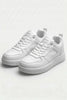 White minimalist FJØRNA women's casual trainers with clean design and classic style, perfect for everyday wear.