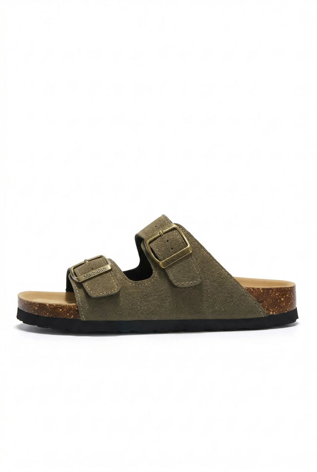 FJØRNA men's adjustable slip-on casual summer sandals, indoor friendly, with comfortable straps and high-quality design.