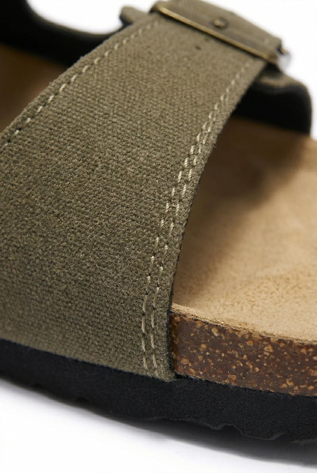 FJØRNA men's adjustable slip-on casual sandals with open toe design, perfect for summer indoor and outdoor wear.