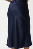 FJØRNA satin high-waist flowing midi pencil skirt for women, elegant and stylish, shown in a versatile satin fabric.