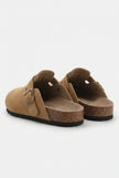 FJØRNA women's suede-effect slip-on clogs, stylish and comfortable suede loafers for women, shown in a spring footwear style.