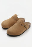 FJØRNA women's suede-effect slip-on clogs with a sleek, comfortable design, ideal as a stylish alternative to traditional loafers.