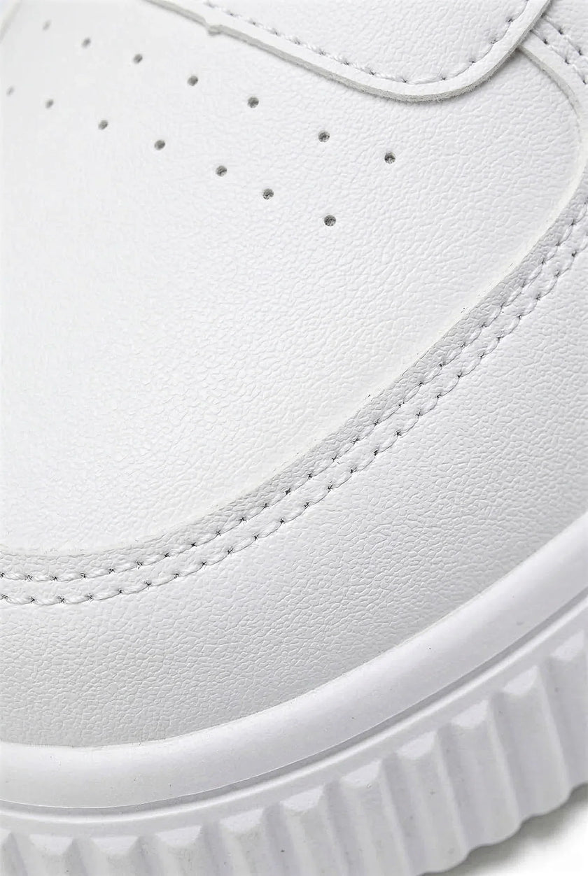 White breathable FJØRNA women's casual trainers with lightweight design, ideal for everyday comfort and casual wear.