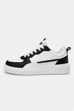 White minimalist men's lightweight sneakers by FJØRNA, casual shoes with a clean design, perfect for everyday wear.