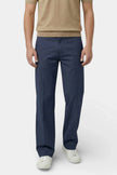 Men's straight fit stretch chino trousers by FJØRNA, tailored slim fit pants for men showcasing the front view.