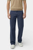 Men's straight fit stretch chino trousers by FJØRNA, tailored slim fit pants for men showcasing the front view.