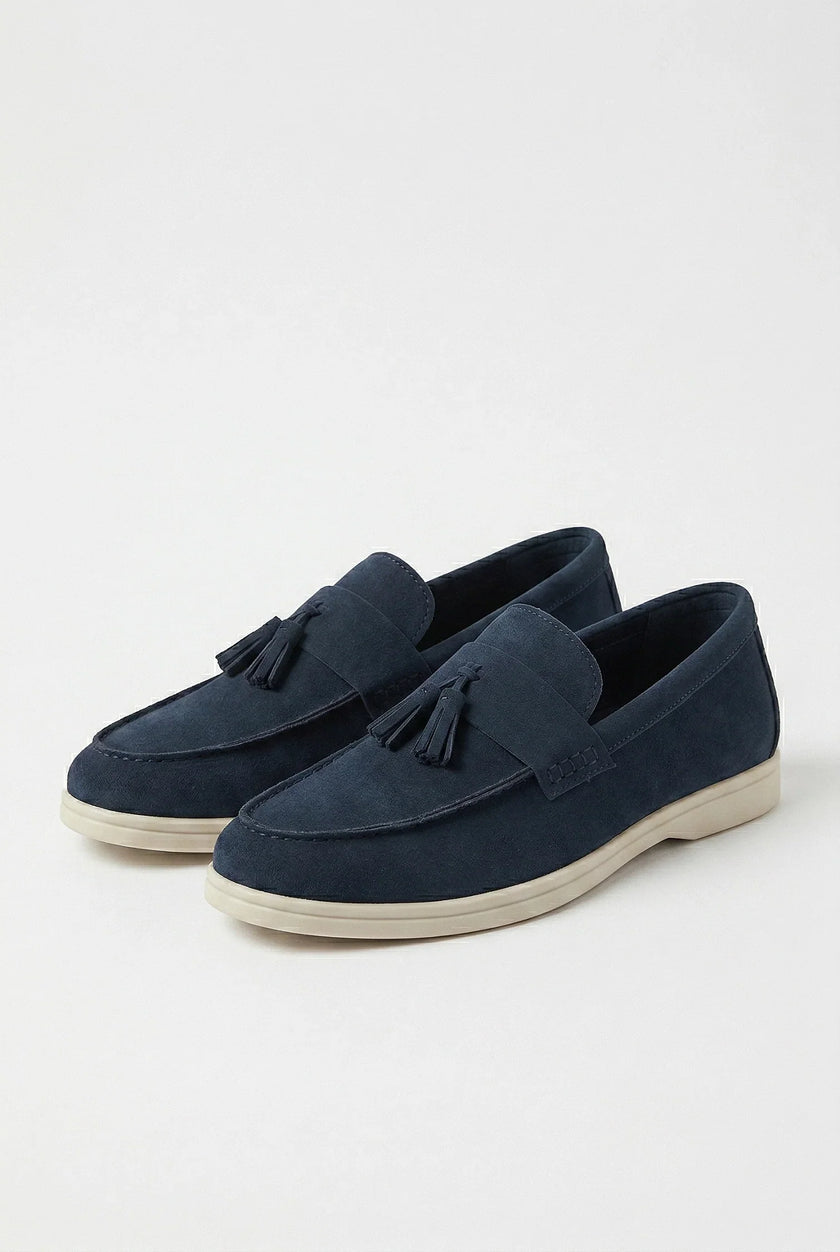 FJØRNA men's slip-on loafers with PU finish, smart casual shoes, showcasing sleek design and comfortable fit.