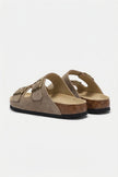 FJØRNA men's adjustable slip-on casual sandals with open toes, suitable for summer indoor wear, featuring comfortable straps and stylish design.