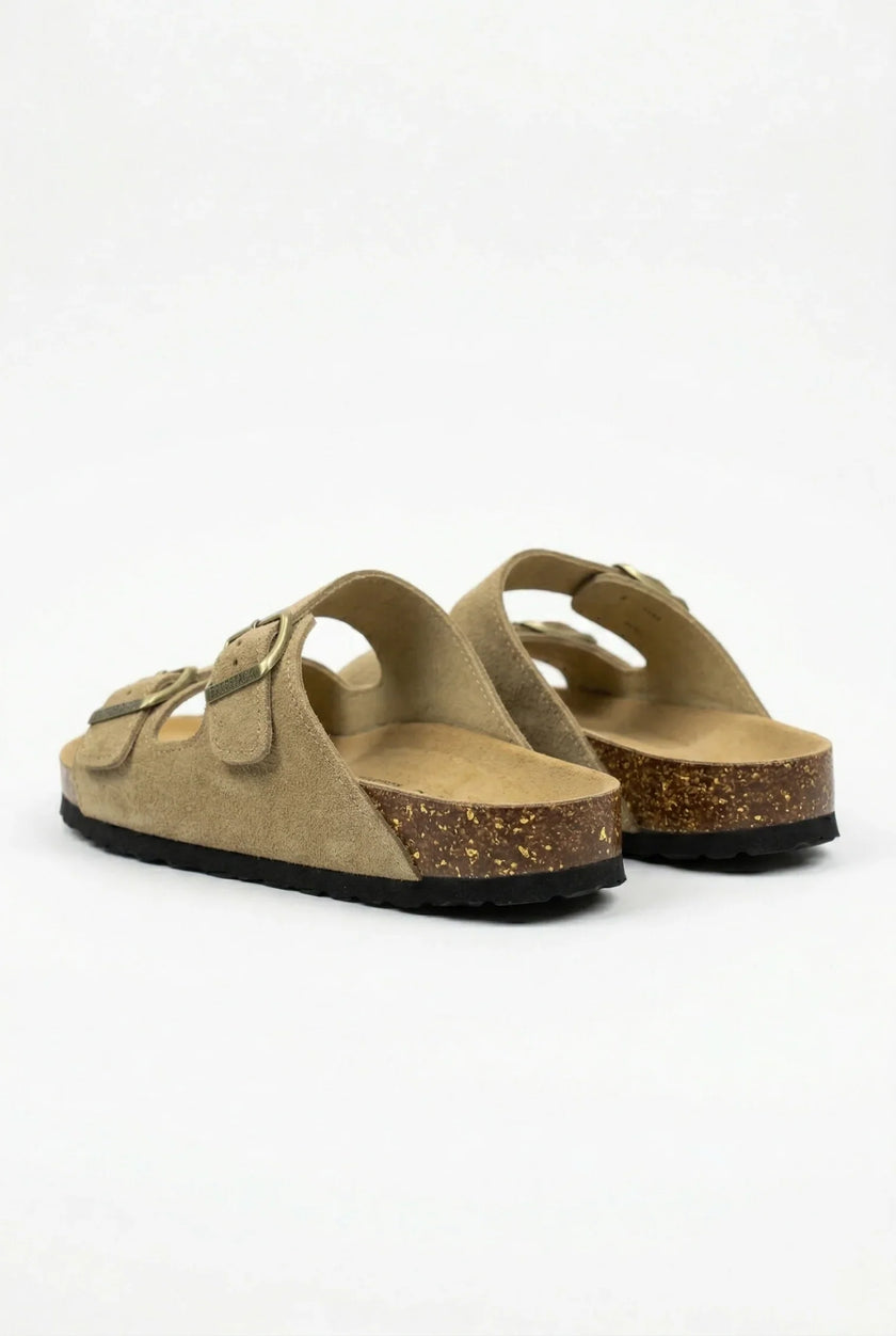 FJØRNA men's adjustable slip-on casual summer sandals with cushioned soles and open toe design, suitable for indoor and outdoor wear