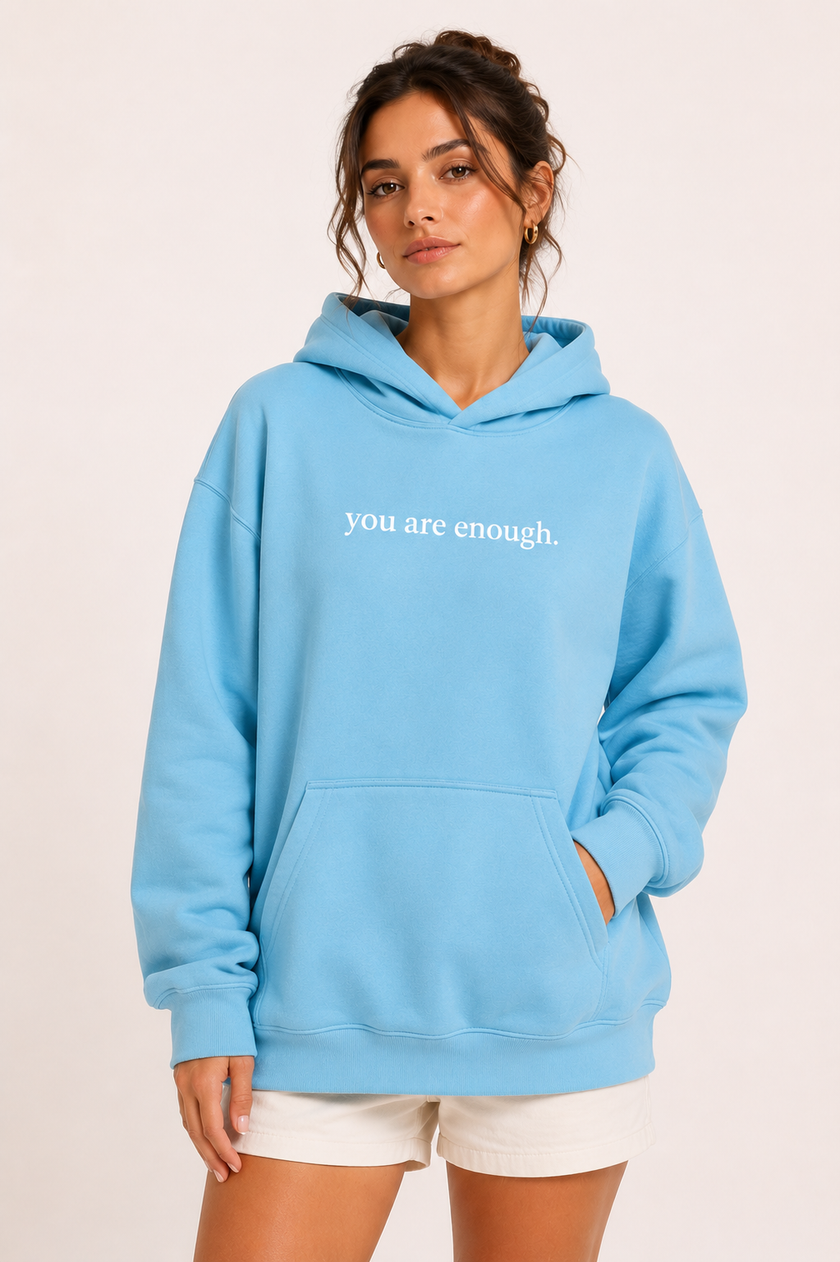 Hoodie Women Oversized Kangaroo Pocket Slogan Print