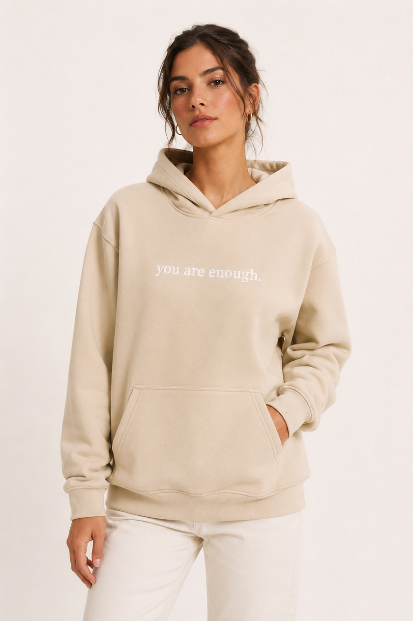 Hoodie Women Oversized Kangaroo Pocket Slogan Print
