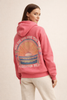 Hoodie Women Print Kangaroo Pocket Long Sleeve
