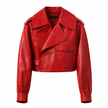 Cropped Jacket Women Wide Lapel Short Waist Length