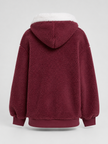 Sherpa-Lined | Women's Sherpa Lined Hooded Puffer Jacket with Oversized Zip-Up Lightweight