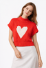 Sleeveless Heart Knit Sweater Women Relaxed Fit