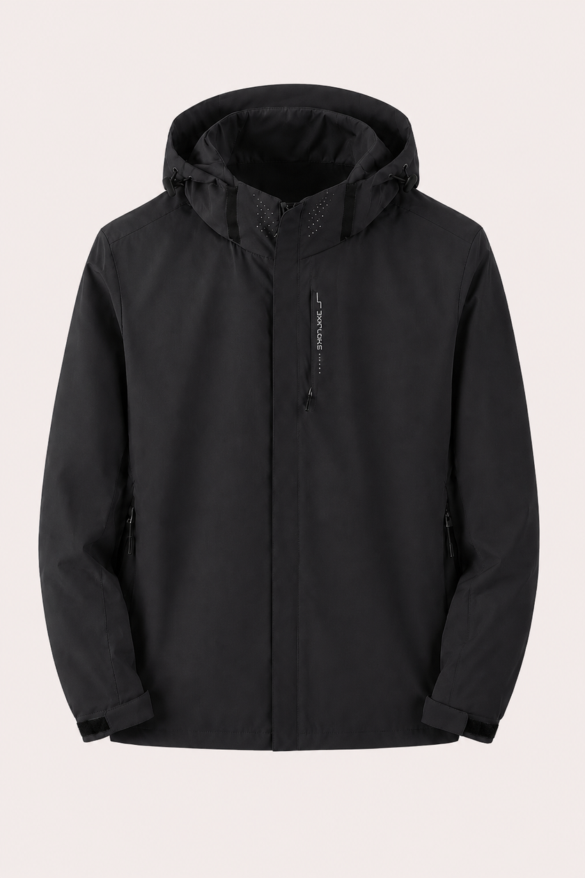 Waterproof Jacket Unisex Hooded Windproof Full Zip