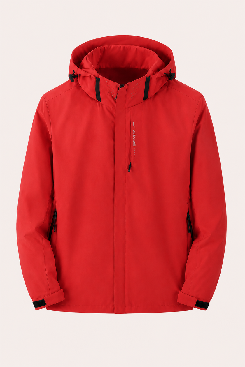 Waterproof Jacket Unisex Hooded Windproof Full Zip